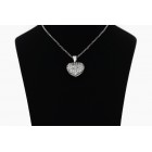0.86 Cts. Puffed Diamond Heart Pendant